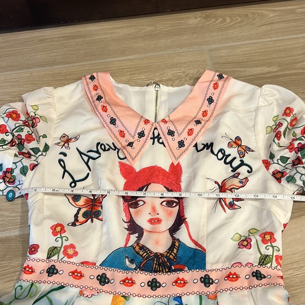 Dress size Small floral puff sleeves very pretty - Picture 16 of 17